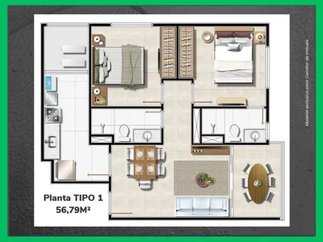 Imagem 10: Apartamento 2/4 com Suíte - Pré-Lançamento, no Rio Vermelho.(67)