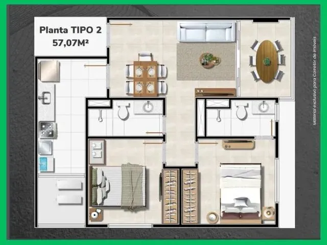 Imagem 13: Apartamento 2/4 com Suíte - Pré-Lançamento, no Rio Vermelho.(67)