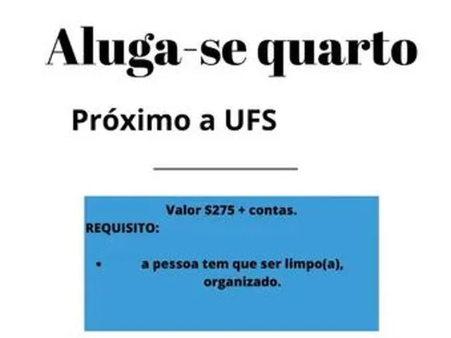 Imagem 1: Alugua-Se Quarto Próximo a Ufs