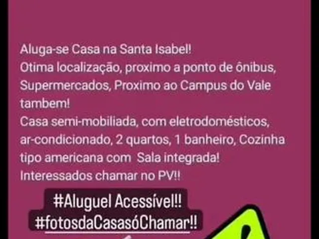 Imagem: Alugo Casa Mista no Bairro santa Isabel
