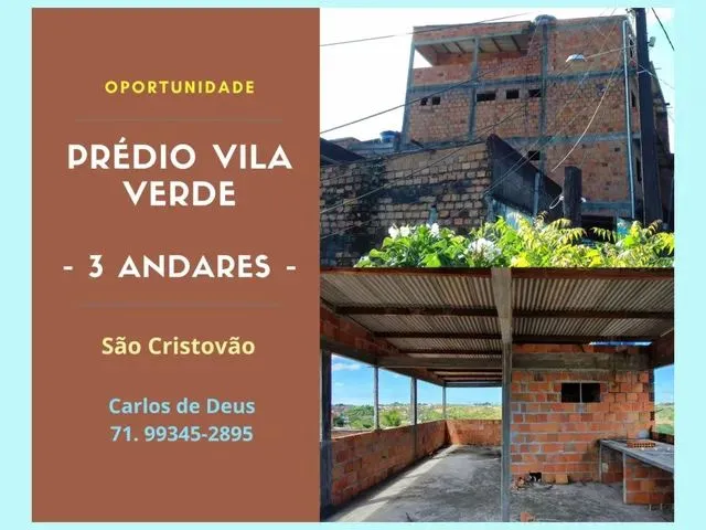 Imagem 1: Prédio 3 Andares , 9 Quartos, 4 Suítes, com Varanda, Vila Verde, São Cristovão