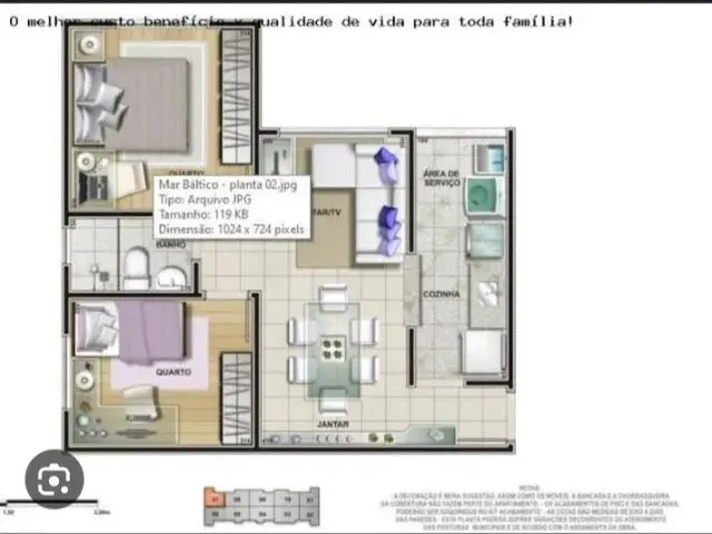 Imagem: Alugo Apartamento 2 Quartos