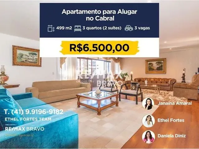 Imagem: Alugar Apartamento no Cabral, 3 Quartos