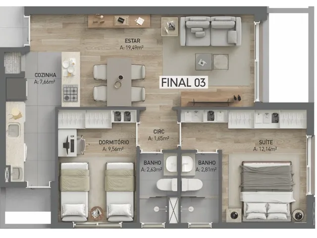 Imagem 6: Apartamento à venda no bairro Petrópolis - Porto Alegre/RS