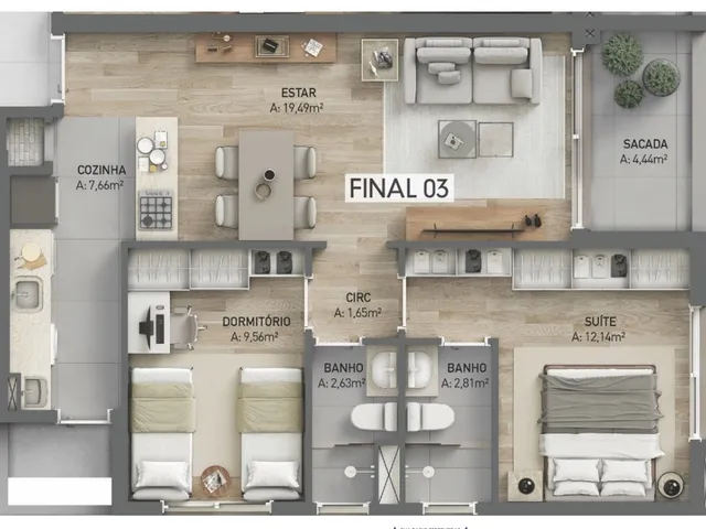 Imagem 7: Apartamento à venda no bairro Petrópolis - Porto Alegre/RS