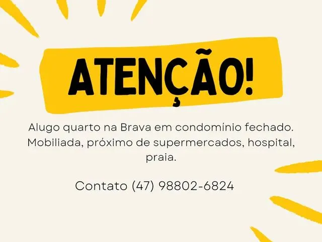 Imagem: Alugo Quarto na Brava em Condomínio Fechado