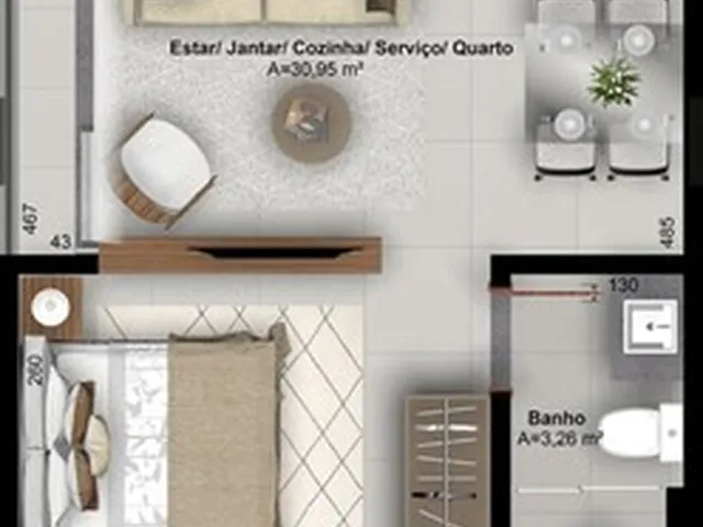 Imagem 6: Lindo Studio no Condomínio Lux Oeste (Ágio