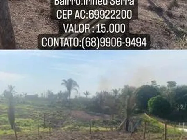 Imagem: O terreno está localizado em Irineu Serra, Rio Branco à