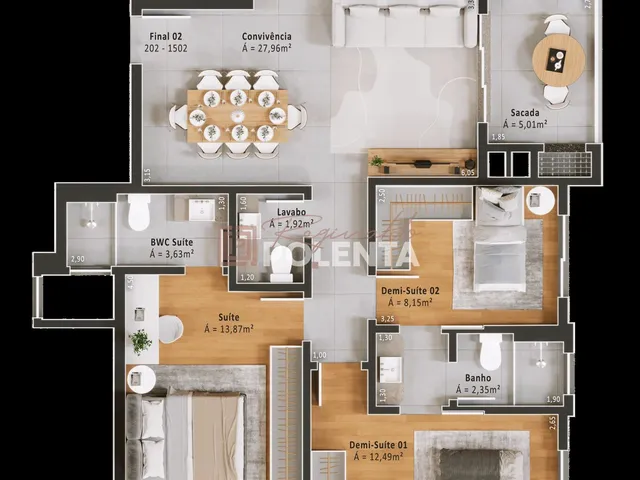 Imagem 2: PROVENCE RESIDENCIAL - APARTAMENTO DE 3 DORMITÓRIOS - À VENDA NO BAIRRO CENTRO