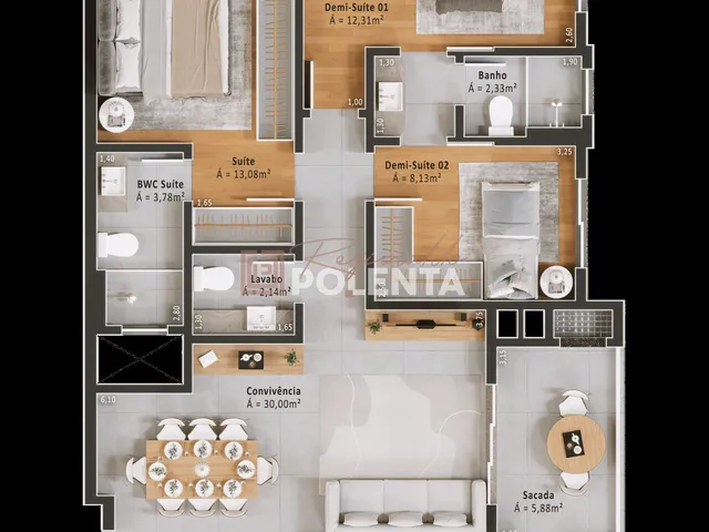 Imagem 4: PROVENCE RESIDENCIAL - APARTAMENTO DE 3 DORMITÓRIOS - À VENDA NO BAIRRO CENTRO