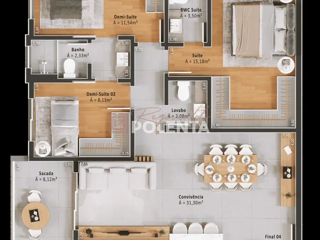 Imagem 10: PROVENCE RESIDENCIAL - APARTAMENTO DE 3 DORMITÓRIOS - À VENDA NO BAIRRO CENTRO