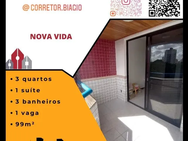 Imagem 1: Apartamento para Venda Possui 99 Metros Quadrados com 3 Quartos em Cabula - Salvador - Ba