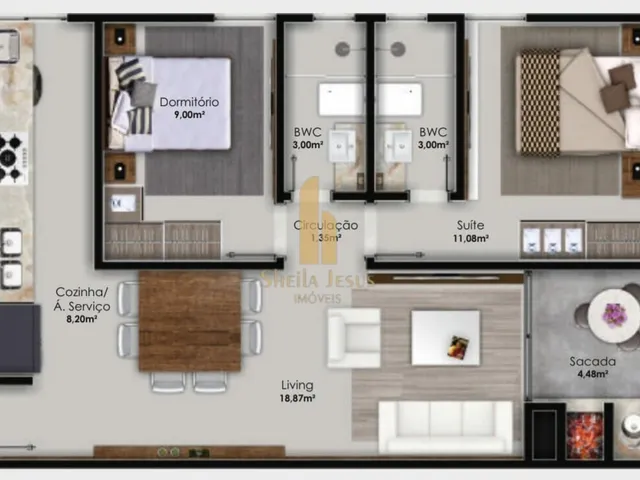 Imagem 2: Apartamento Padrão no Ariribá