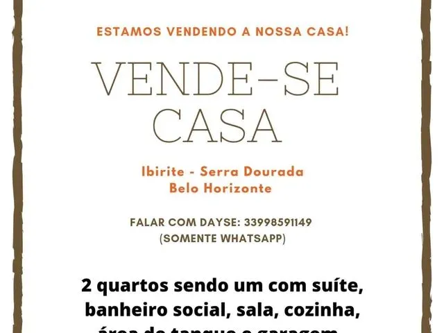 Imagem: Vende-Se Casa