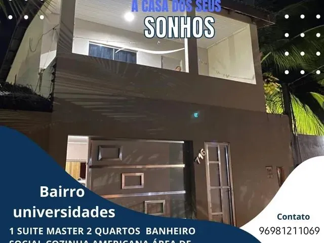 Imagem: A casa possui 2 Dormitórios, 1 Suíte, 2 Banheiros, 1 Vaga