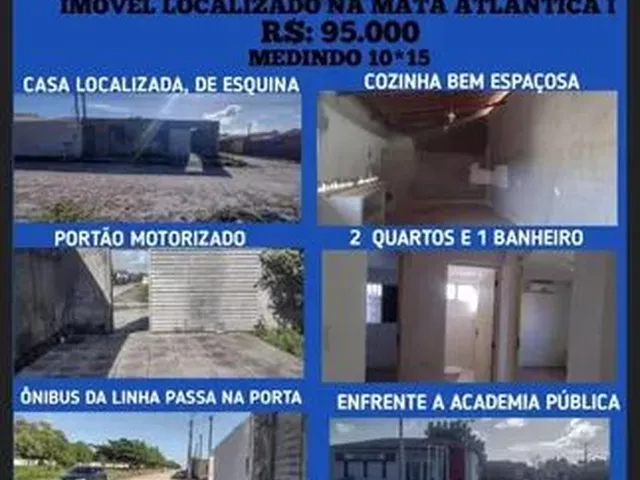 Imagem: A casa possui 2 Dormitórios, 1 Banheiro, 2 Vagas na