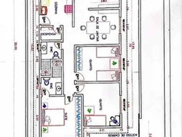 Imagem: A casa possui 3 Dormitórios, 1 Suíte, 2 Banheiros, 2