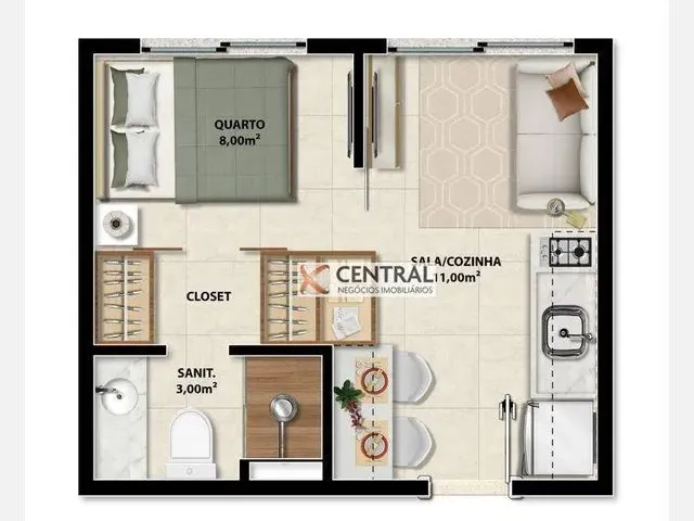 Imagem 4: Studio com 1 Dormitório À Venda, 22 M² por R$ 210.000,00 - Federação - Salvador/Ba
