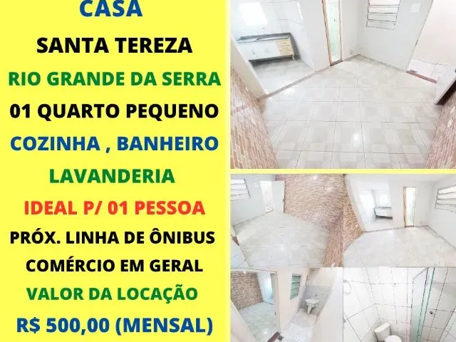 Imagem: Casa 02 Cômodos e Wc santa Tereza Próx