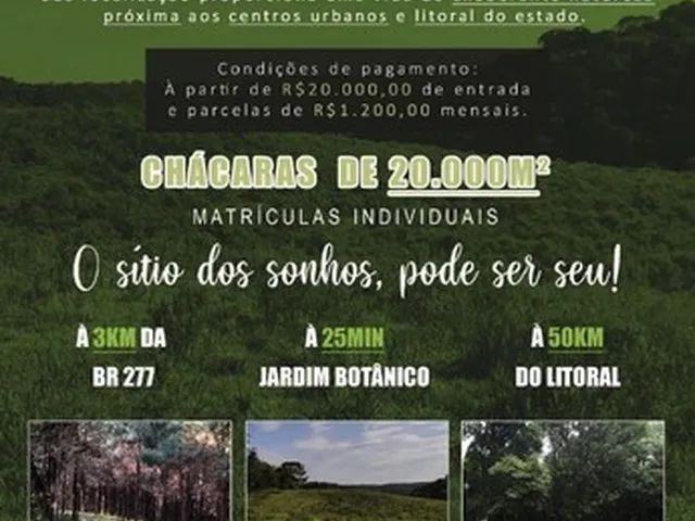 Imagem: Chácara com 20.000M2 São José dos Pinhais