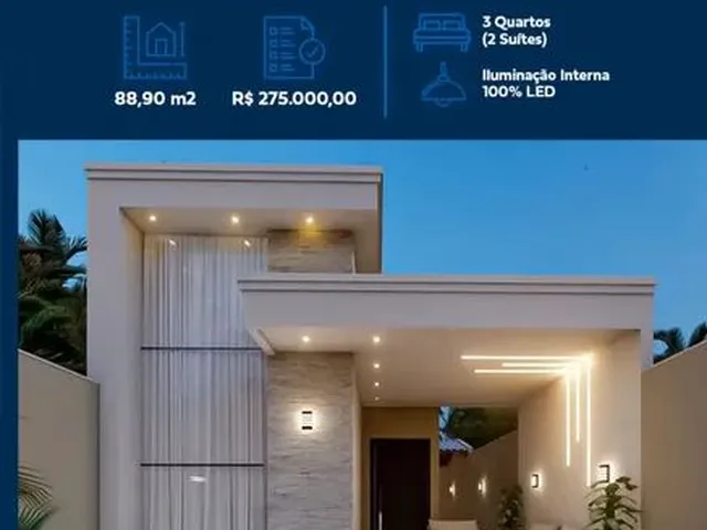 Imagem: Casa para Venda Tem 89 Metros Quadrados