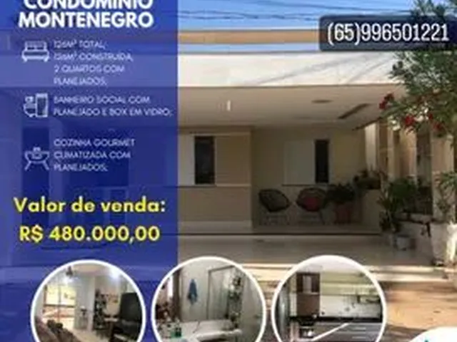 Imagem 1: Vendo Casa de 3 Quartos no Condomínio Monte Negro
