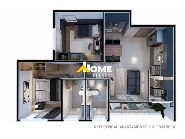 Imagem 11: Apartamento Tipo Com, 2 Quartos, Sendo 1 Suíte, Milionários - Belo Horizonte/Mg