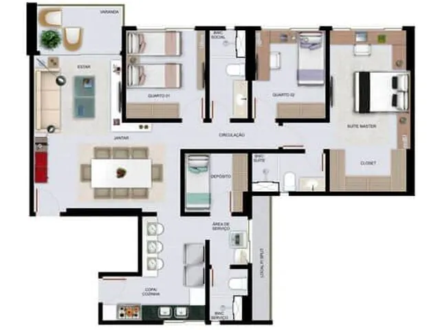 Imagem 8: Apartamento na Ilha do Retiro Pronto para Morar, 3 Quartos 1 Suite Acabamento Padrão