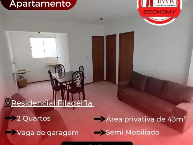 Imagem: Apartamento 2/4 Resid. Filadélfia Uma Vaga