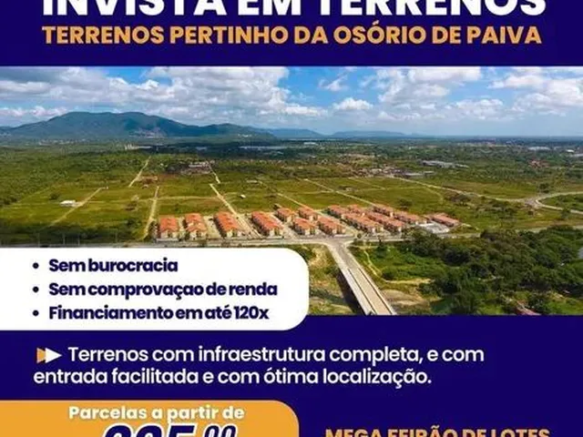 Imagem: Lotes Prox a Osório de Paiva, Prontos para