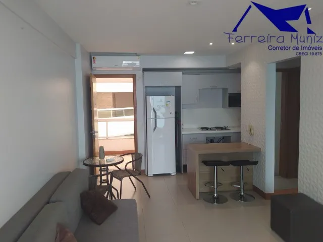 Imagem 2: Quarta e Sala na Pituba com Varanda Vista Mar