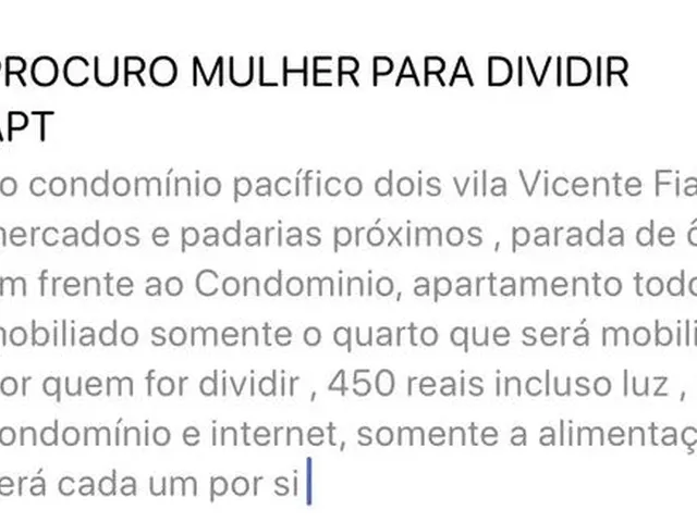 Imagem: O apartamento possui 1 Dormitório, 1 Banheiro, 1 Vaga na