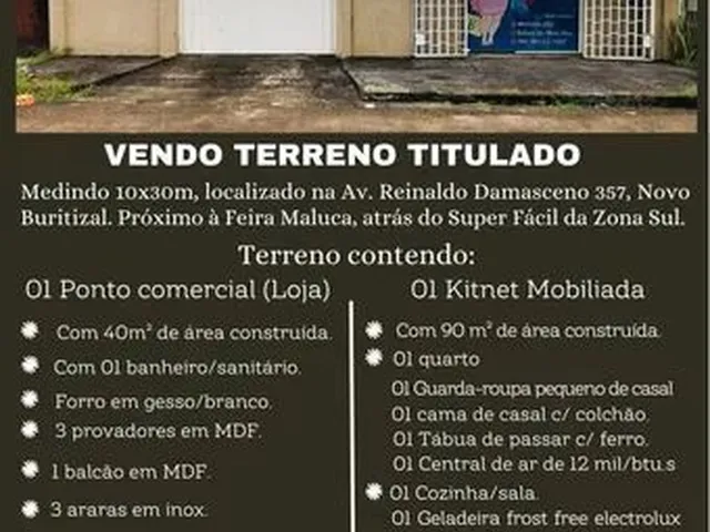 Imagem: Vendo Terreno Titulado com Ponto Comercial