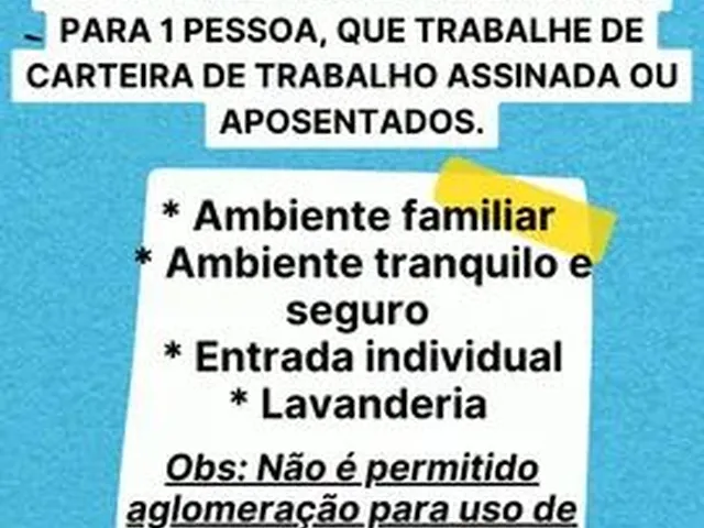 Imagem 1: Aluga-Se Quarto Individual com Banheiro, para 1 Pessoa em República no Riacho Fundo1-Df