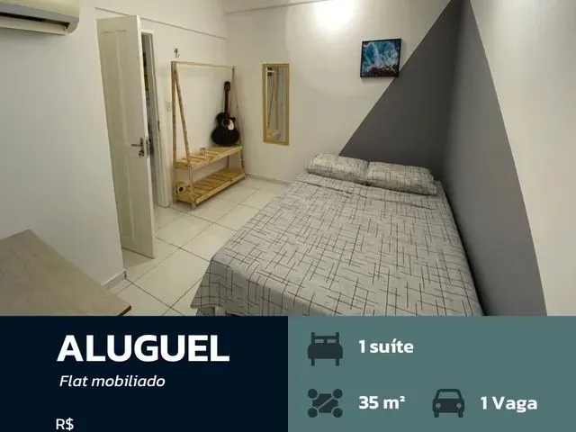 Imagem: Flat para Aluguel Tem 35 Metros Quadrados