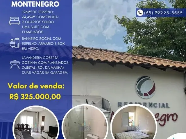 Imagem: Casa À Venda, no Condomínio Monte Negro