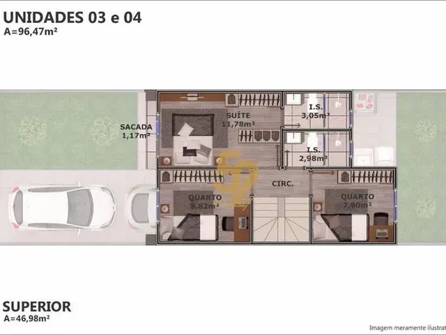 Imagem 4: Sobrado com 3 Dormitórios À Venda, 96 M² por R$ 560.000,00 - Barreirinha - Curitiba/Pr