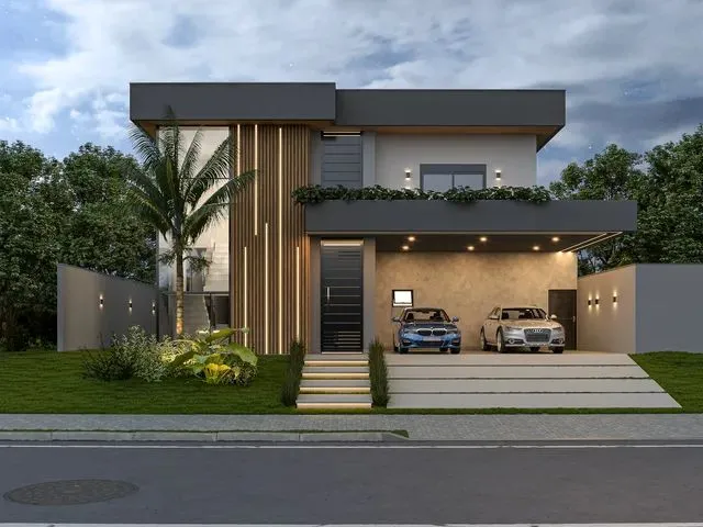 Imagem: A casa em condomínio possui 5 Dormitórios, 4 Suítes, 5