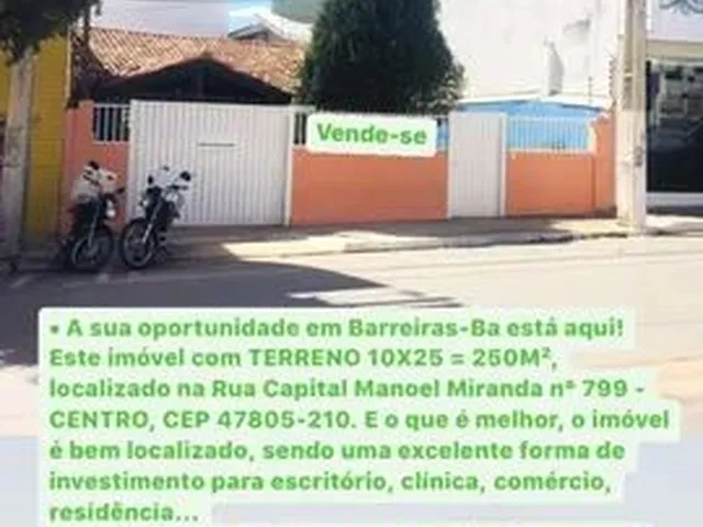 Imagem: Vende-Se Imóvel na Rua Capital Manoel Miranda