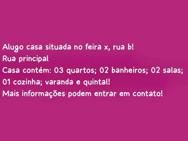 Imagem: Alugo Casa no Feira X