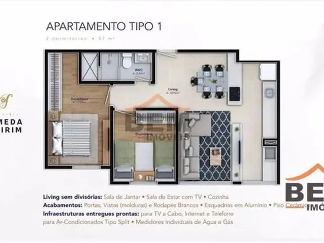 Imagem 4: Apartamento com 2 Dormitórios À Venda, 59 M² por R$ 440.000,00 - São Judas