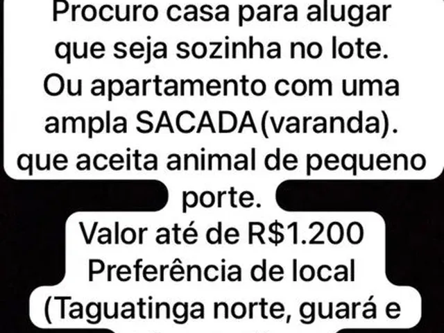Imagem: Procurando Aluguel de no Máximo R$1.200