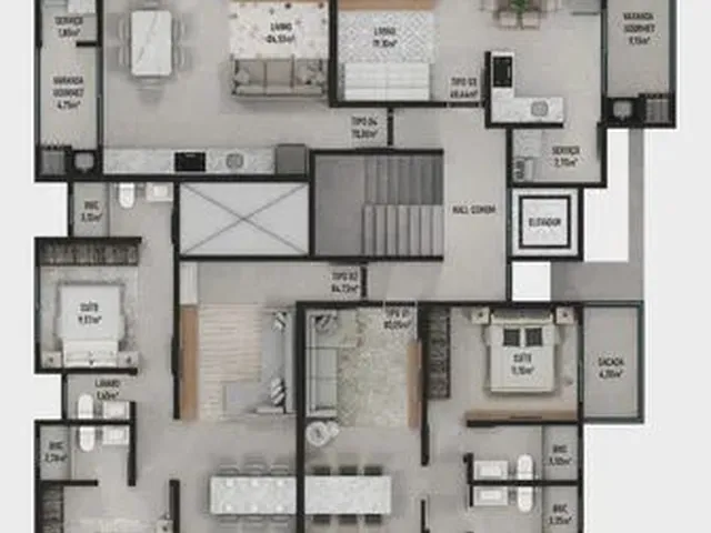 Imagem 5: Apartamento 2 Suítes Itajubá 67M²