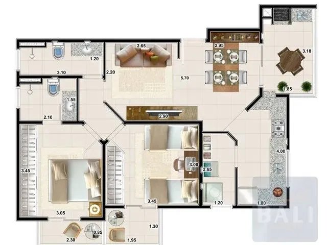 Imagem: Apartamento com 2 Dormitórios À Venda