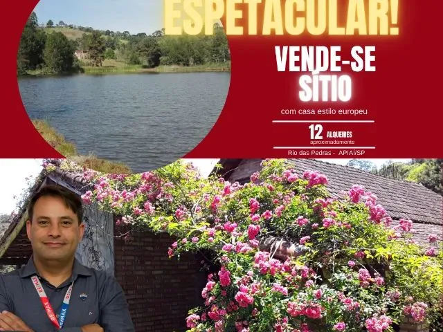 Imagem: Sítio À Venda no Rio das Pedras, em Apiaí/Sp