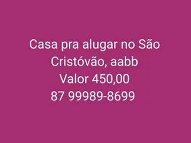 Imagem: Casa pra Alugar em Arcoverde Sao Cristóvão