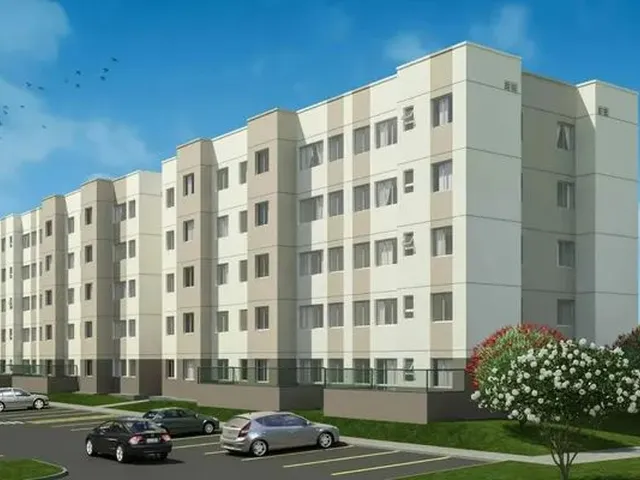 Imagem: O apartamento possui 2 Dormitórios, 1 Banheiro, 1 Vaga na