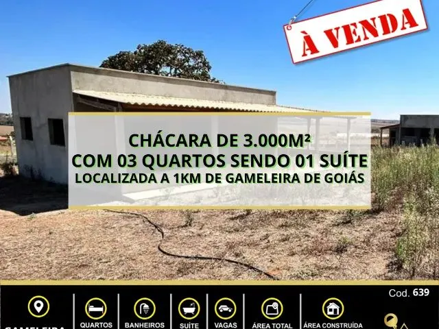 Imagem: Cháraca de 3.000M² com 03 Quartos Sendo