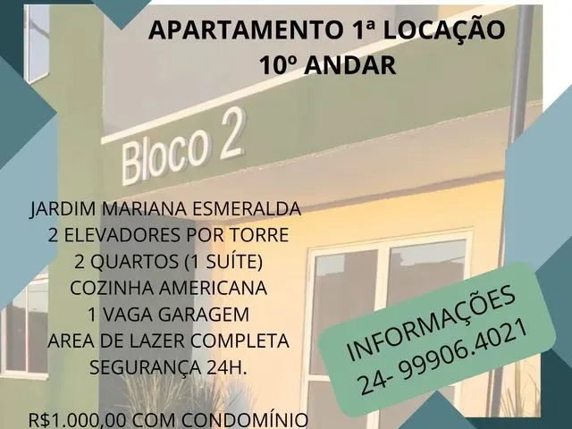 Imagem: Apto 1ªlocação Jd Mariana Esmeralda