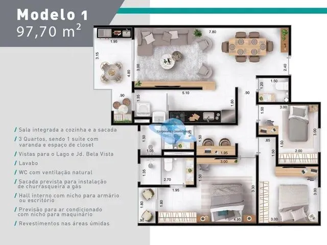 Imagem: Apartamento com 3 Dormitórios À Venda
